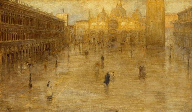 Pietro Fragiacomo Die Piazza San Marco oil painting picture